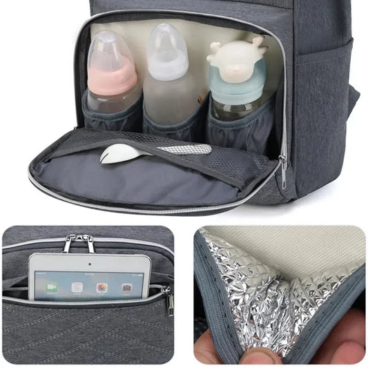 Mummy Stroller Diaper Bag – Large-Capacity Nappy Organiser with Changing Mat