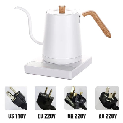 CaféCraft Electric Gooseneck Kettle – Smart 800ml Pour-Over Pot with Fast Heating & Temp Control
