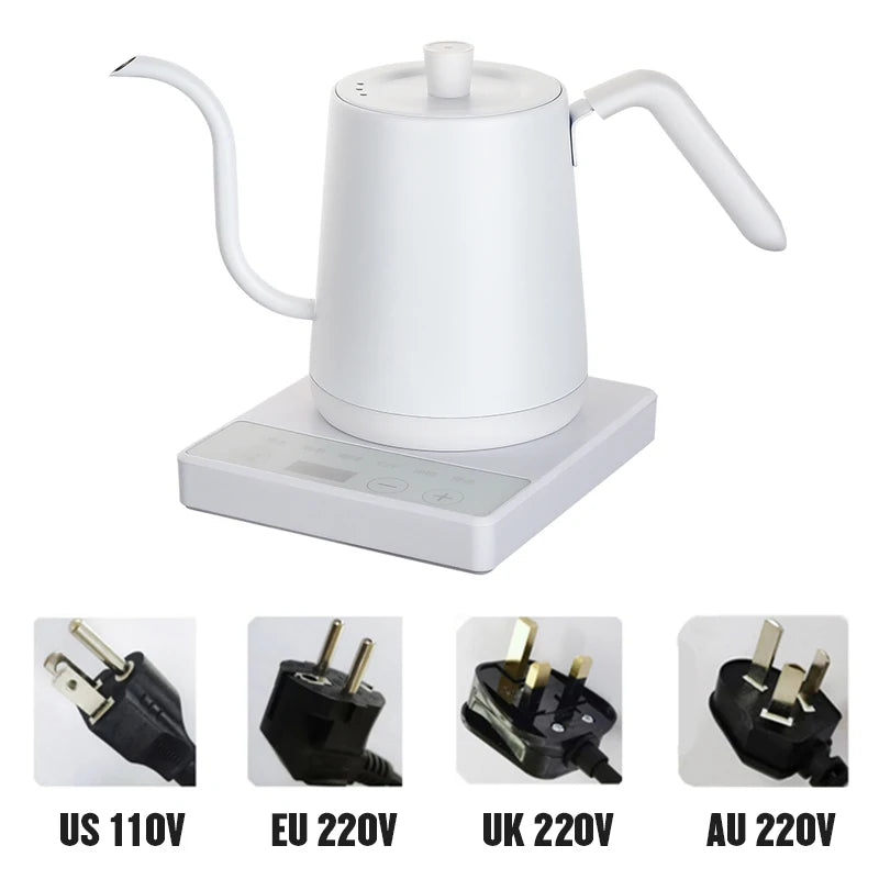 CaféCraft Electric Gooseneck Kettle – Smart 800ml Pour-Over Pot with Fast Heating & Temp Control