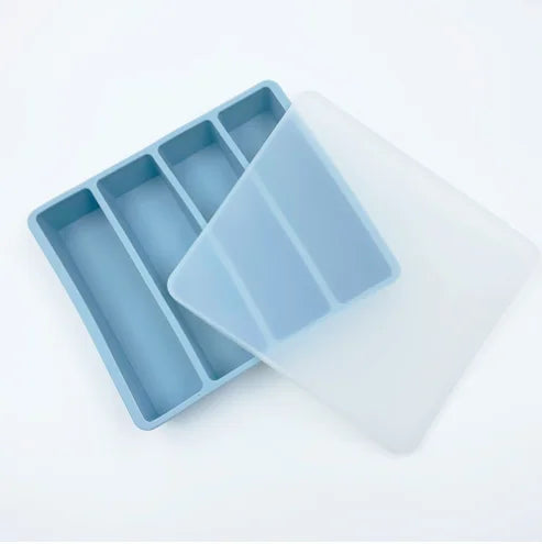 ChillBox Giant Silicone Freezer Tray – 4-Cube Food Storage Mould with Airtight Lid
