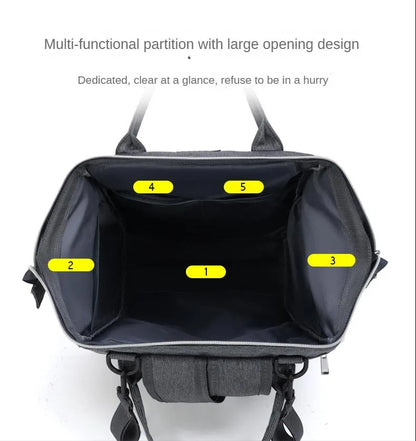 Mummy Stroller Diaper Bag – Large-Capacity Nappy Organiser with Changing Mat