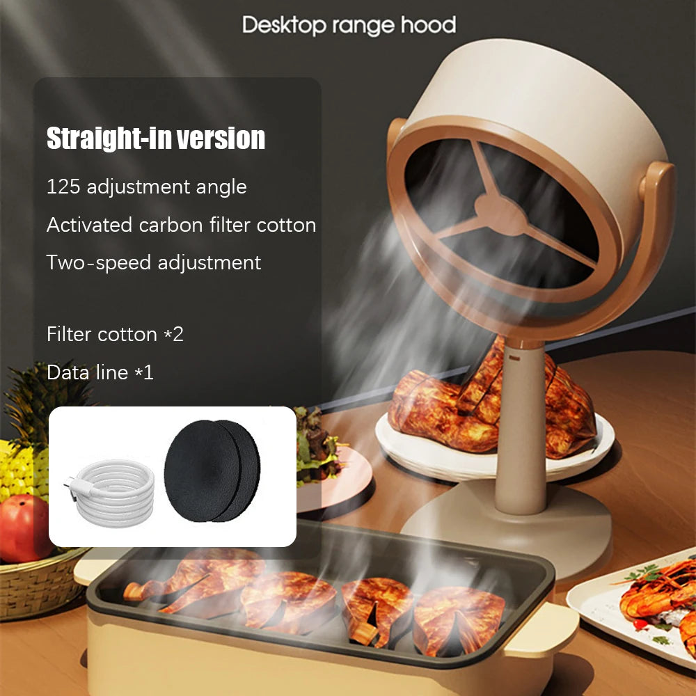 AirChef Mini Range Hood – Portable USB Exhaust Fan for Desktop Cooking & Hot Pot