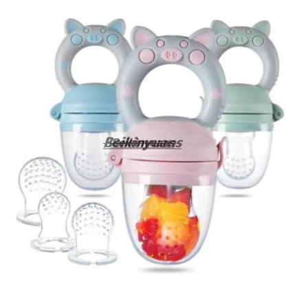 Newborn Silicone Bite Feeder – Fresh Fruit & Veg Teething Pacifier